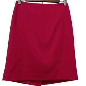 Talbots Wool Pencil Skirt Womens 2 Petite Barbie Mini Straight Short Lined Pink
